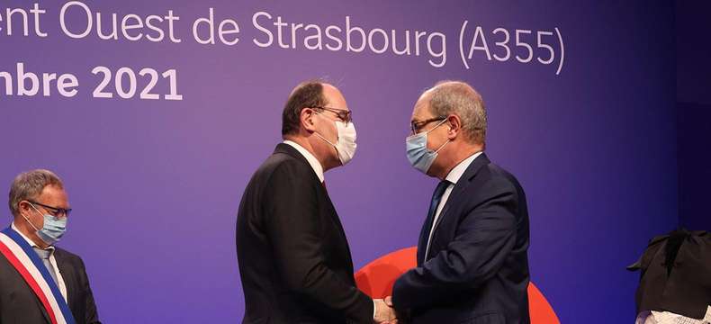 Jean Castex a inauguré le Contournement Ouest de Strasbourg 