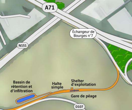 A71 bretelle de Bourges